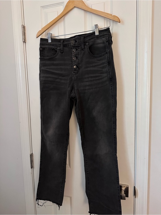 J. Crew Denim - J. Crew High-Rise Washed Black Button-Fly Jeans